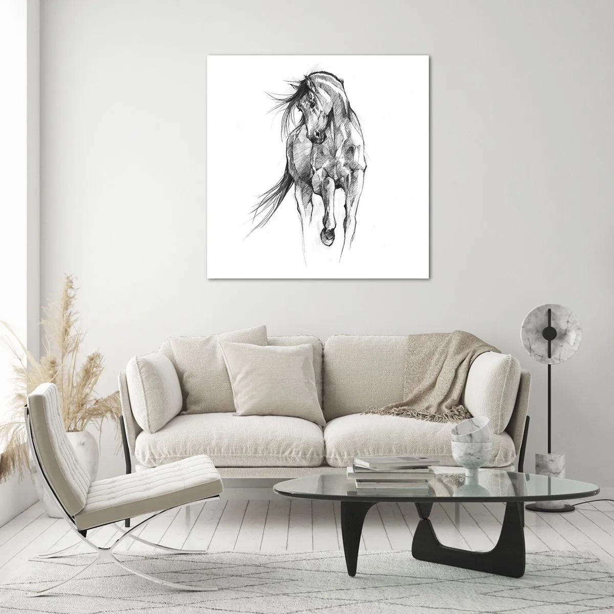 Obraz na szkle - We wdzięcznym kłusie - 70x70 cm