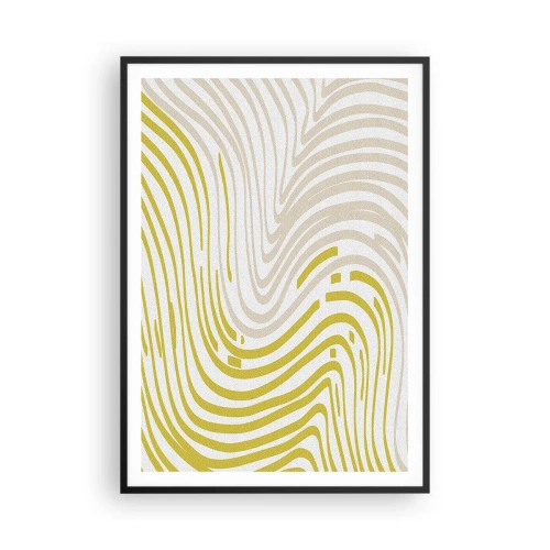 Plakat w czarnej ramie - Kompozycja z łagodnym ugięciem - 70x100 cm