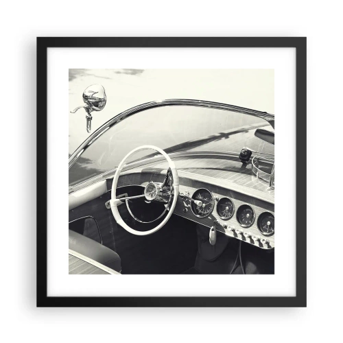 Plakat w czarnej ramie - Pogoda dla bogaczy - 40x40 cm