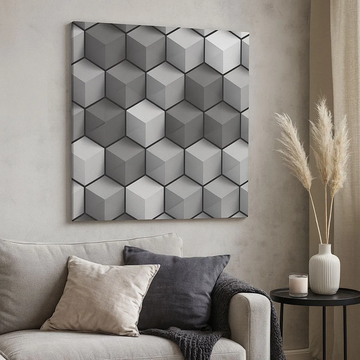 Obraz na płótnie - Kubistyczna układanka - 30x30 cm