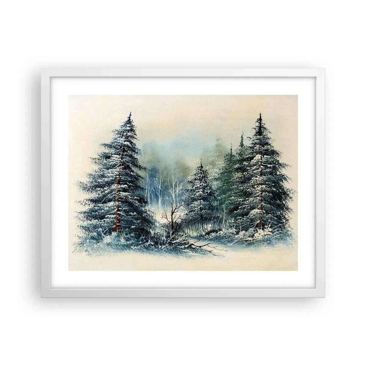 Plakat w białej ramie - Gotowe do Świąt - 50x40 cm