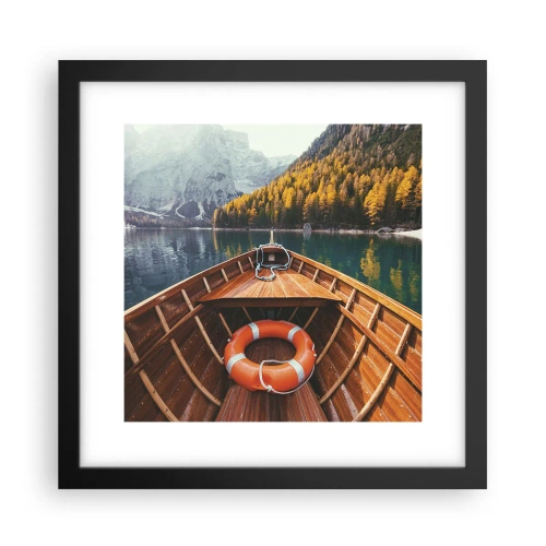 Plakat w czarnej ramie - Górska wycieczka - 30x30 cm