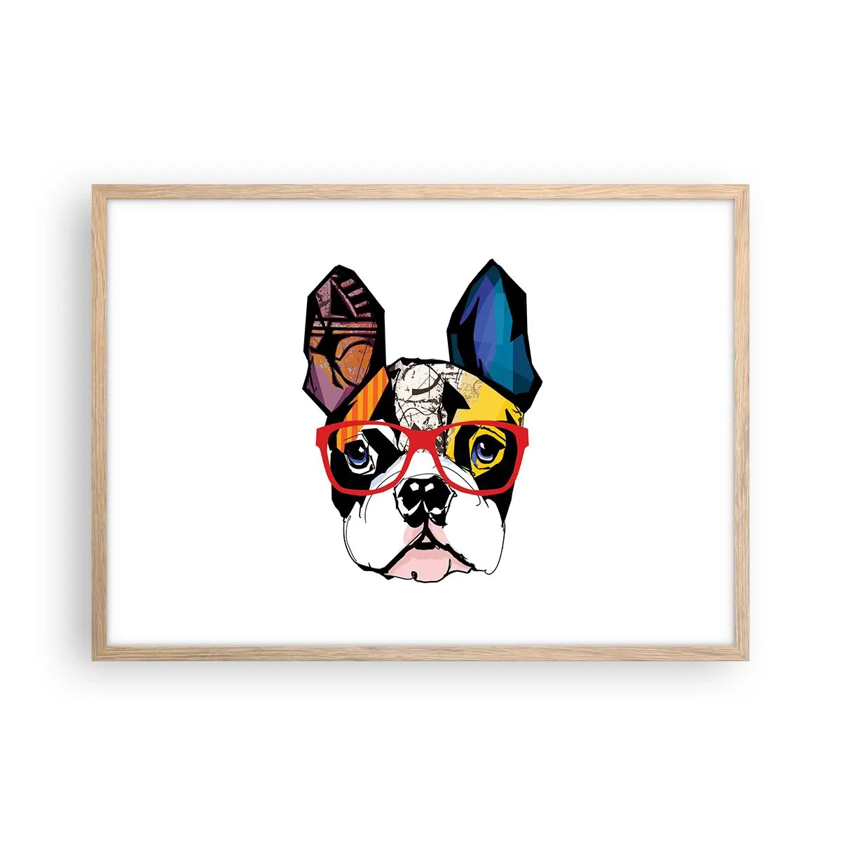 Plakat w ramie jasny dąb - Intelektualista - 70x50 cm