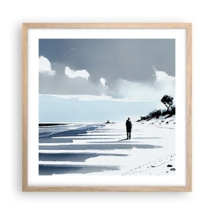 Plakat w ramie jasny dąb - Sam na sam - 50x50 cm