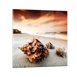 Obraz na szkle - Wygnanki fal - 30x30 cm