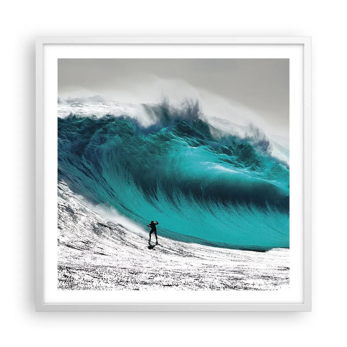 Plakat w białej ramie - Wyzwanie przyjęte - 60x60 cm