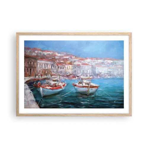 Plakat w ramie jasny dąb - Włoska zatoka - 70x50 cm