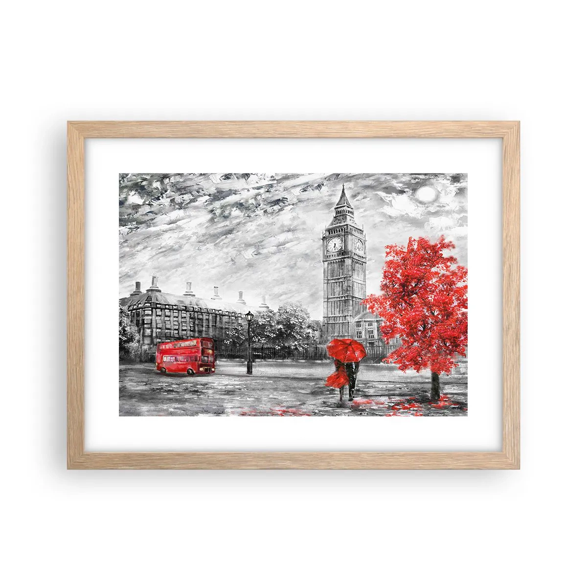 Plakat w ramie jasny dąb - Ekscytujący dzień - 40x30 cm