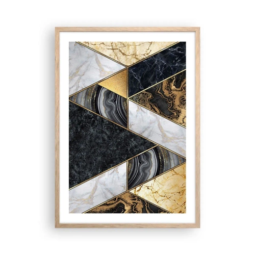 Plakat w ramie jasny dąb - Kamień przy kamieniu - 50x70 cm