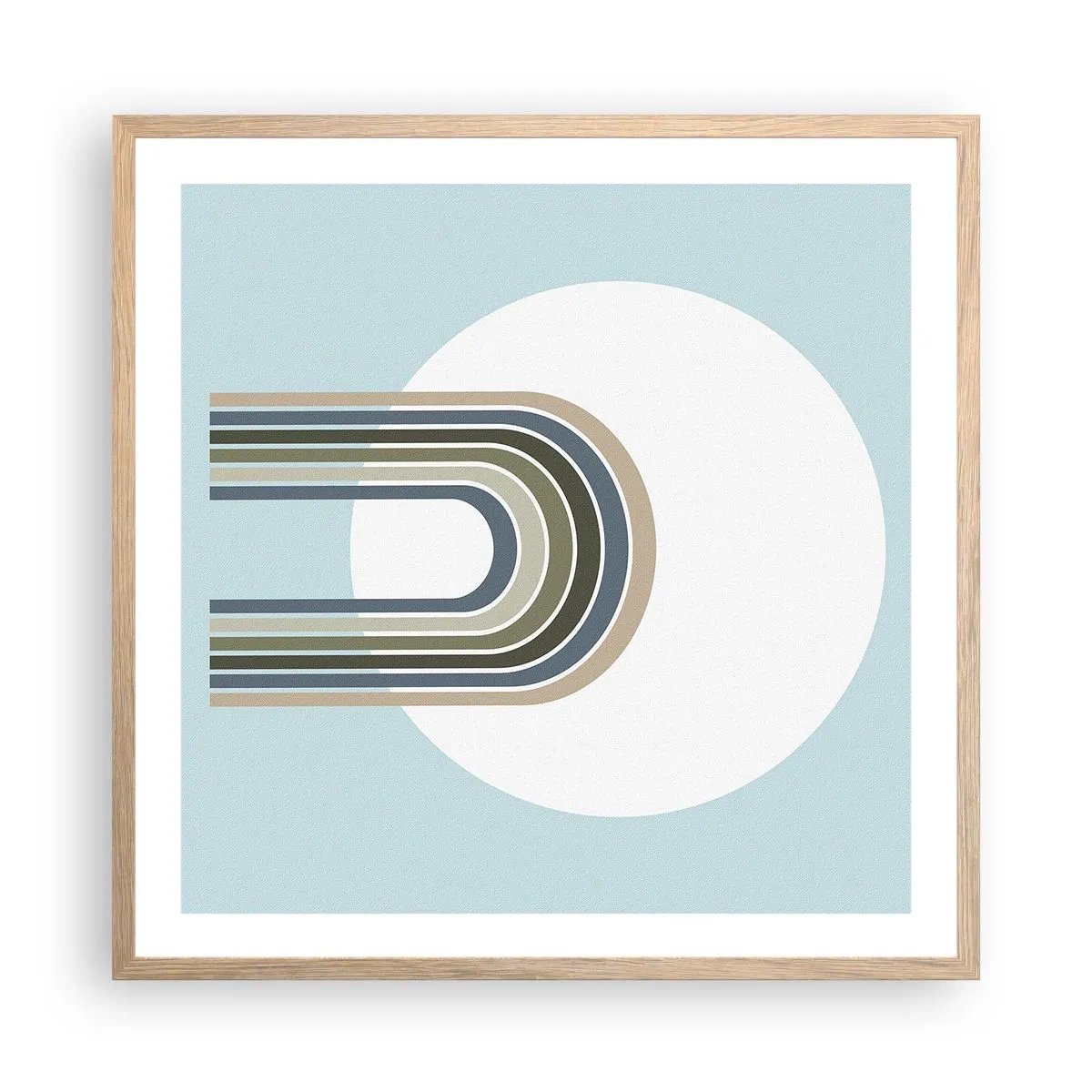 Plakat w ramie jasny dąb - Nieodparte przyciąganie - 60x60 cm