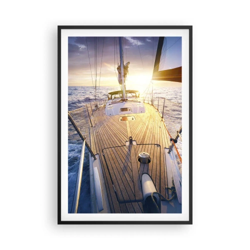 Plakat w czarnej ramie - Biegnąca po falach - 61x91 cm