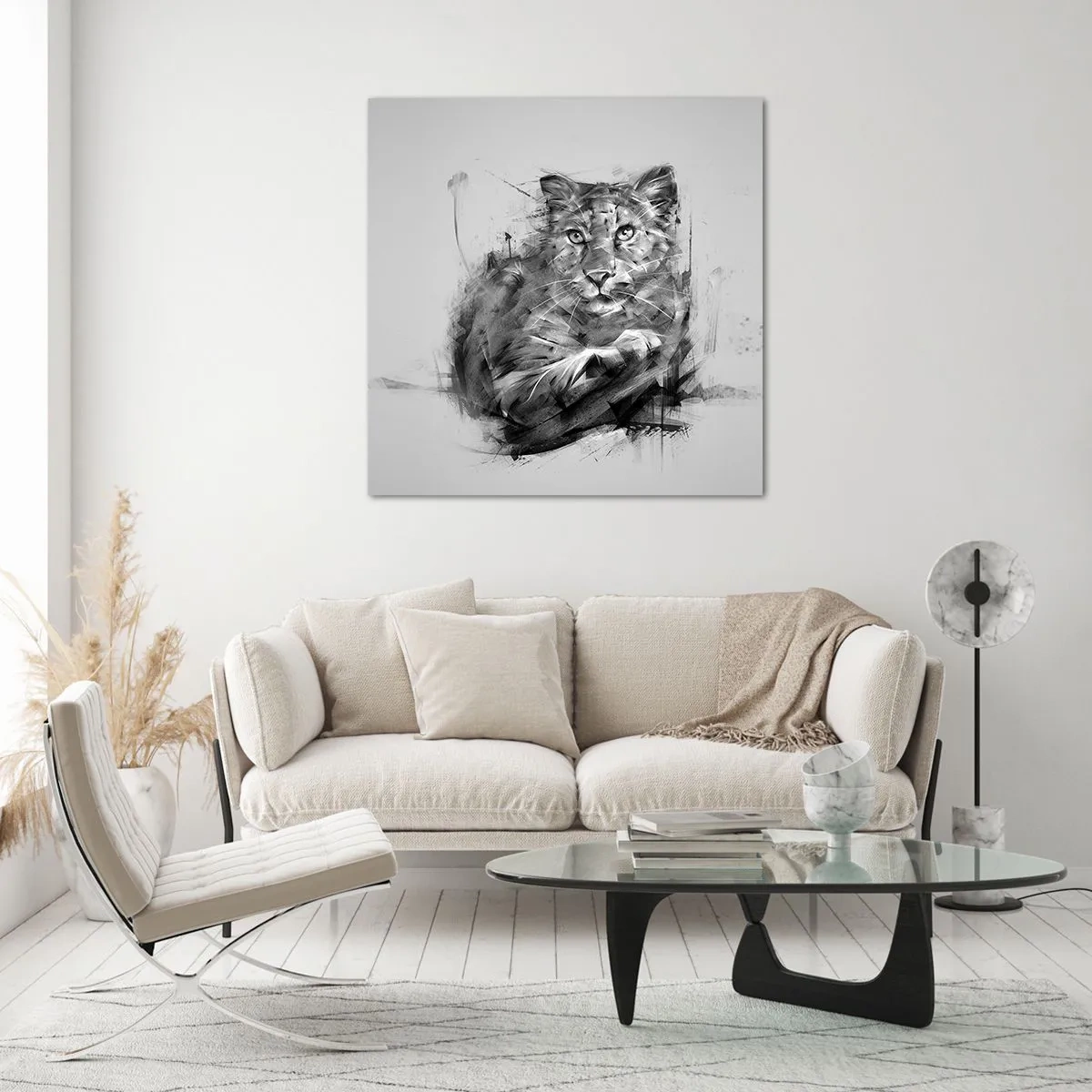 Obraz na szkle - Tak, słucham uważnie - 70x70 cm