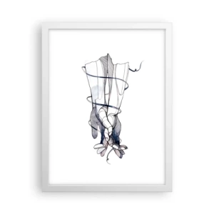 Plakat w białej ramie - Studium dotyku - 30x40 cm