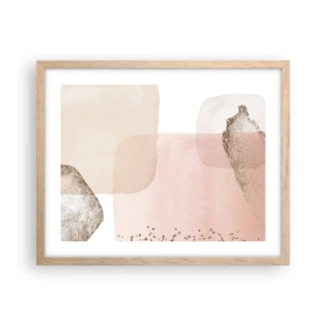 Plakat w ramie jasny dąb - Spojrzenie przez kolor - 50x40 cm