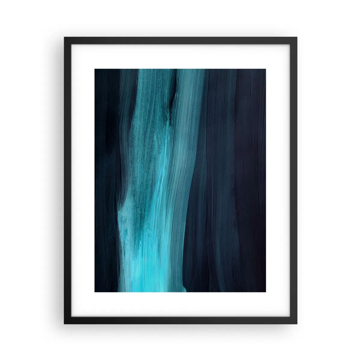 Plakat w czarnej ramie - Popłyń z nurtem - 40x50 cm