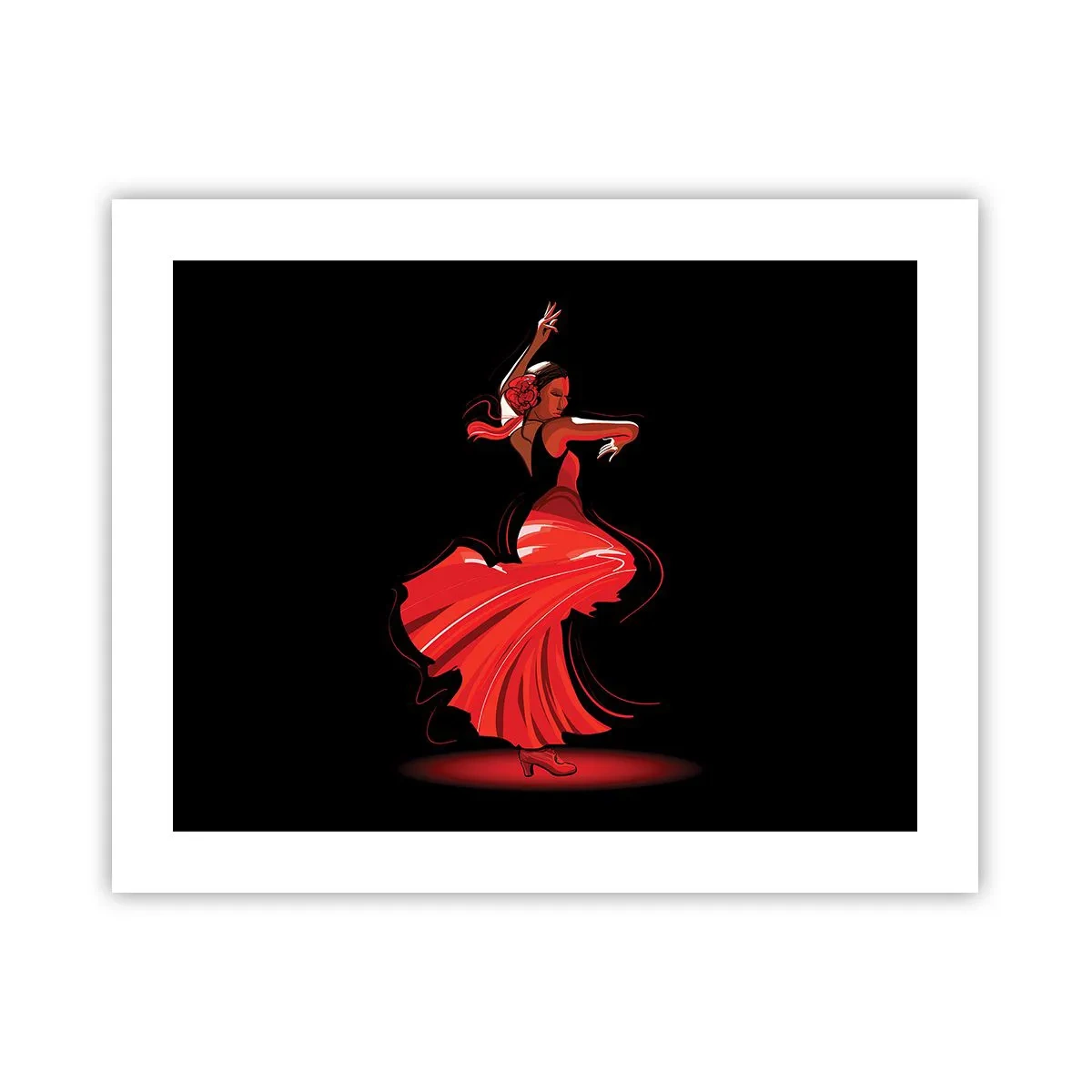 Plakat - Ognisty duch flamenco - 50x40 cm