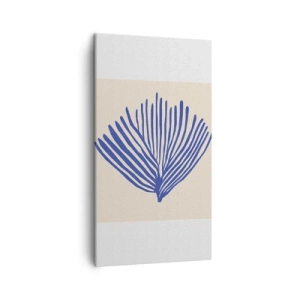 Obraz na płótnie - Niebieski wachlarz - 45x80 cm