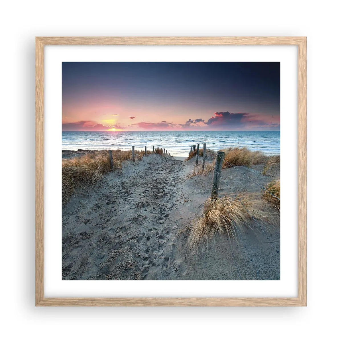 Plakat w ramie jasny dąb - Rozlałeś tęczę blasków promienistą… - 50x50 cm