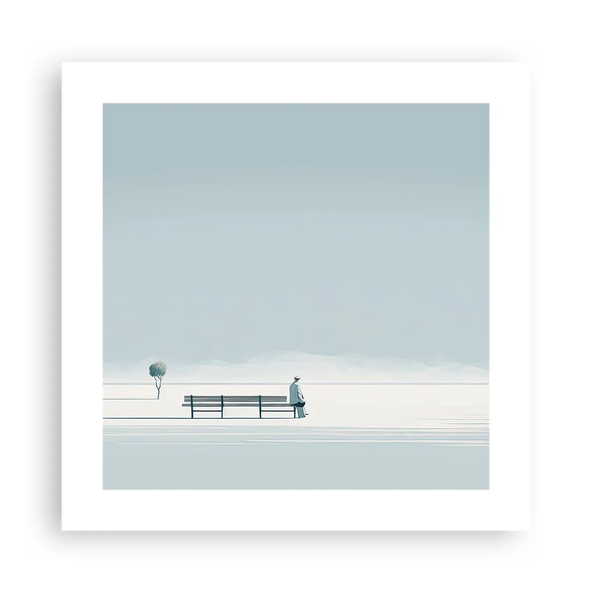 Plakat - Tak, czekam. - 40x40 cm