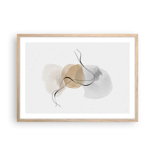 Plakat w ramie jasny dąb - Powietrzne paciorki - 70x50 cm