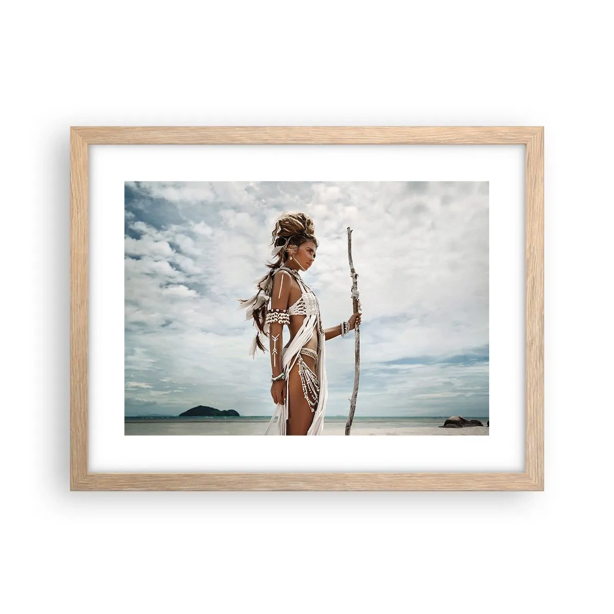 Plakat w ramie jasny dąb - Królowa tropików - 40x30 cm