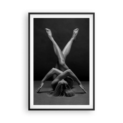 Plakat w czarnej ramie - Geometria nagości - 61x91 cm