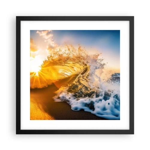 Plakat w czarnej ramie - Zabawa na piasku - 40x40 cm