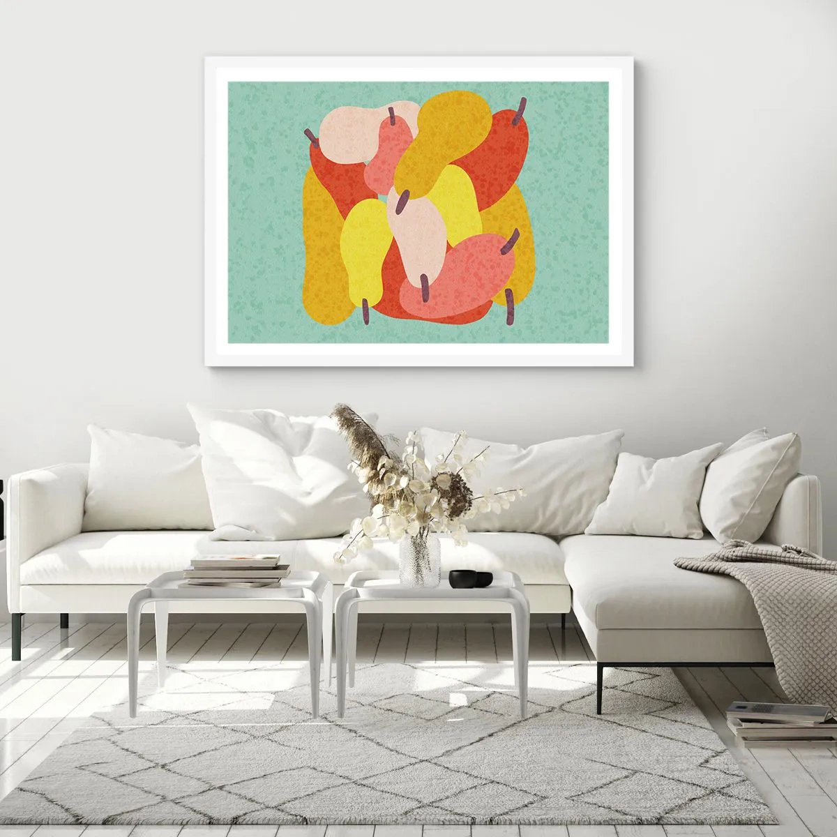 Plakat w białej ramie - Spróbuj letniego słońca - 50x40 cm