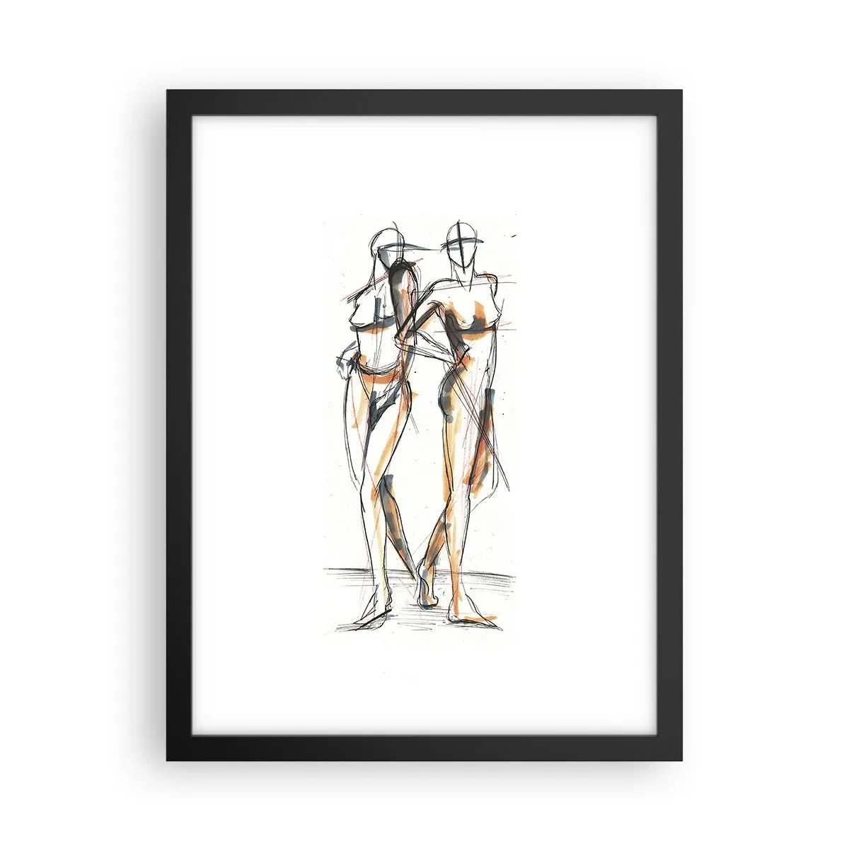 Plakat w czarnej ramie - Studium wdzięku - 30x40 cm