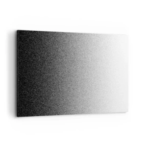 Obraz na płótnie - Minimalistyczny gradient czerni i bieli w punkcie - 100x70cm - W stronę światła - Nowoczesna dekoracja ścienna do salonu, kuchni i sypialni ARTTOR