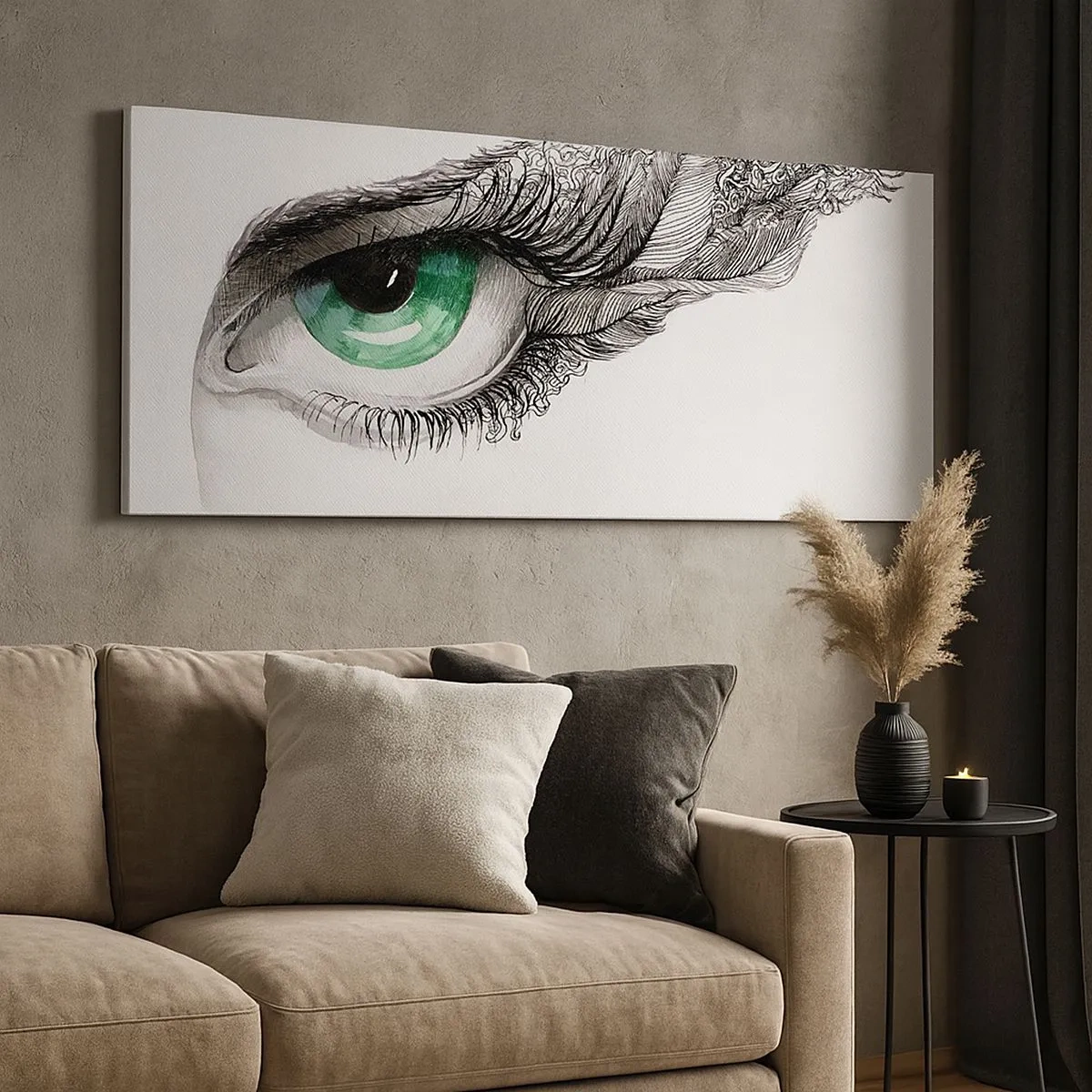 Obraz na płótnie - Piękna i gotowa do ataku - 100x40 cm