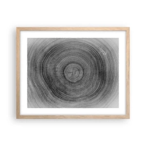 Plakat w ramie jasny dąb - Znak czasu - 50x40 cm