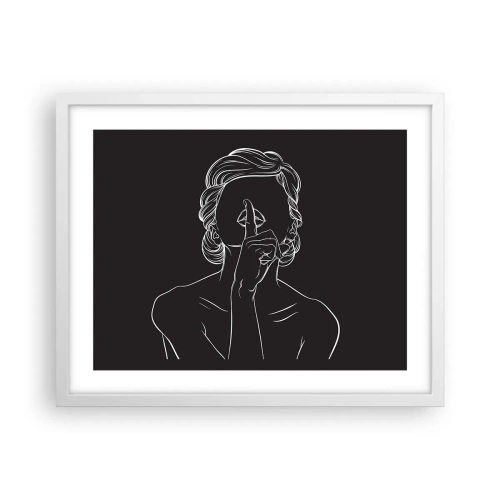 Plakat w białej ramie - Piękno rozkwita w ciszy - 50x40 cm