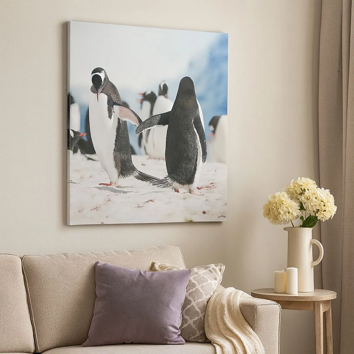 Obraz na płótnie - Taniec na śniegu - 30x30 cm