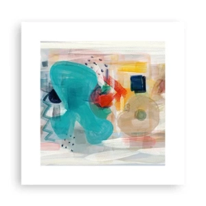 Plakat - Kolorowa gra - 30x30 cm