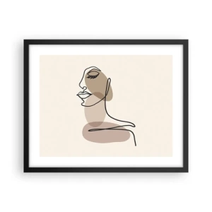 Plakat w czarnej ramie - Pewna linia piękna - 50x40 cm