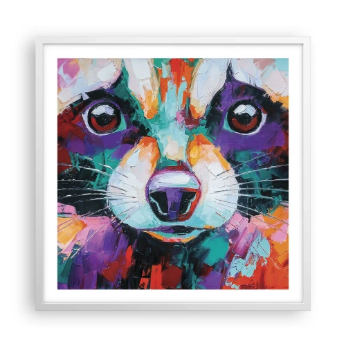 Plakat w białej ramie - Tylko dobre emocje - 60x60 cm