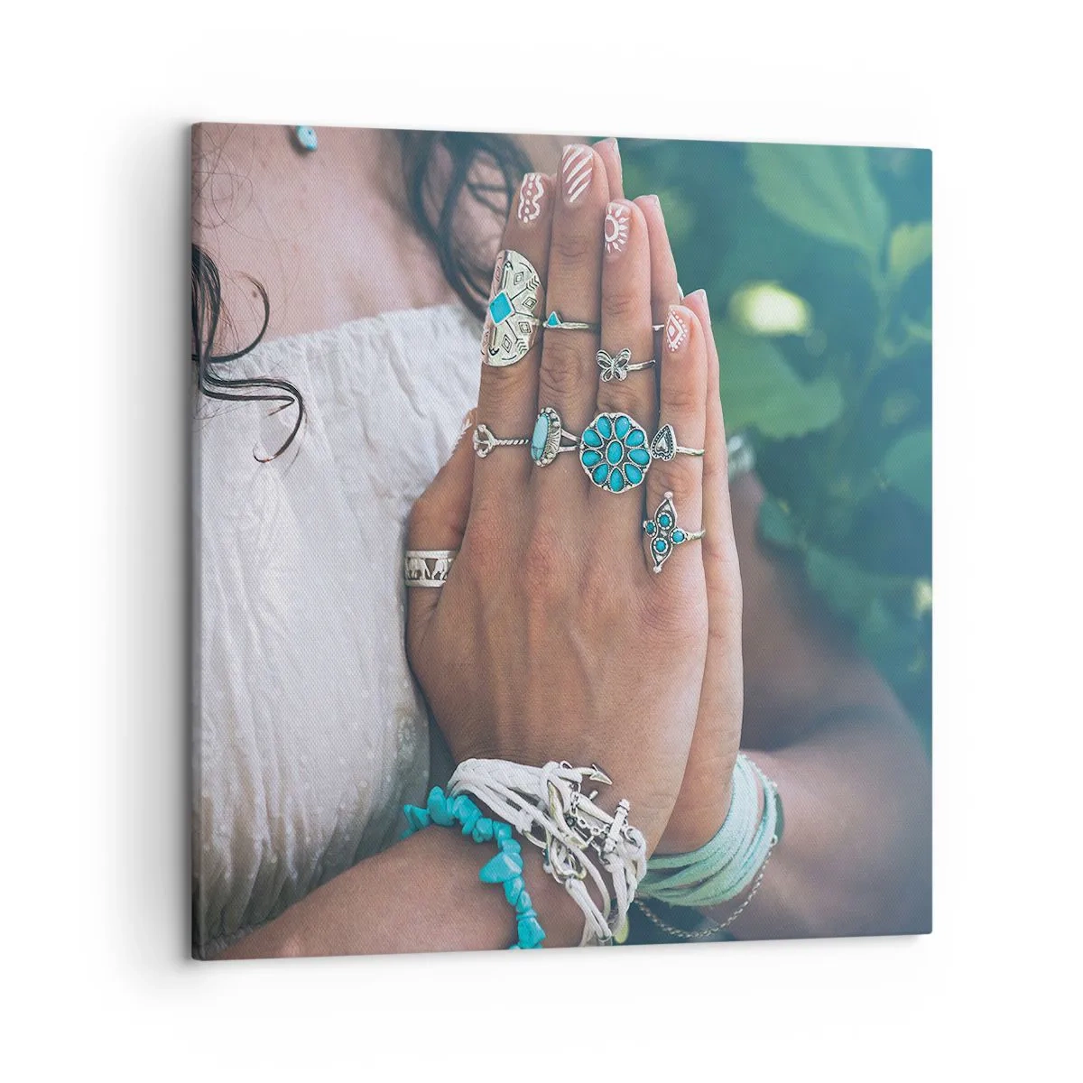 Obraz na płótnie - Witaj w centrum bytu - 50x50 cm