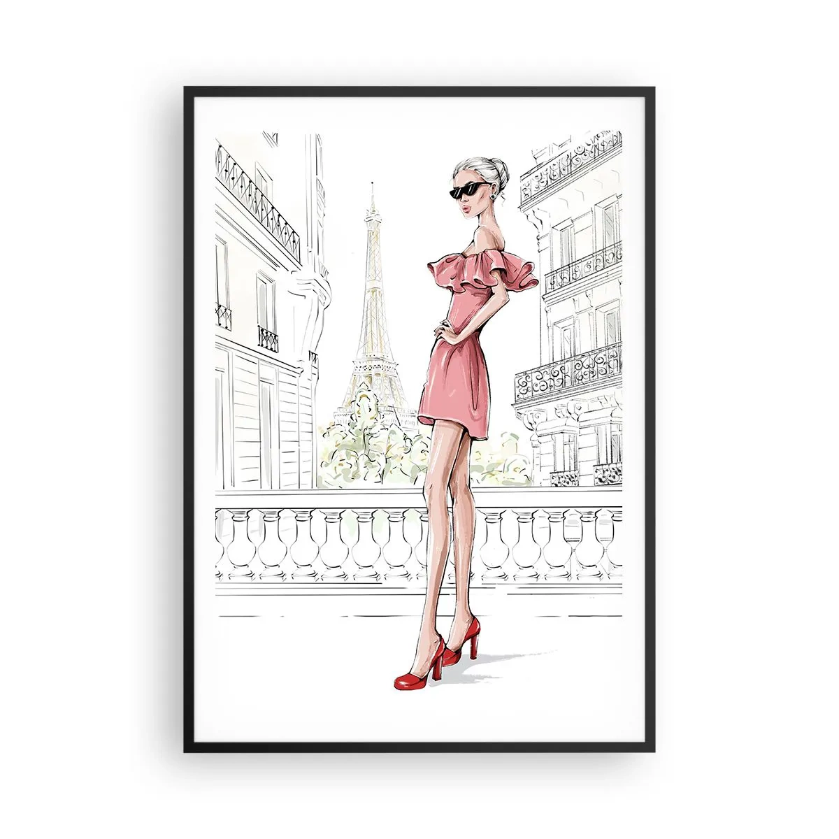 Plakat w czarnej ramie - Sztuka mody - 70x100 cm