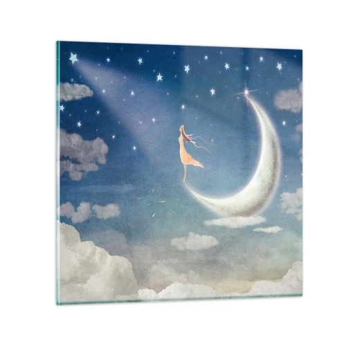 Obraz na szkle - Zalotnica niebieska - 70x70 cm