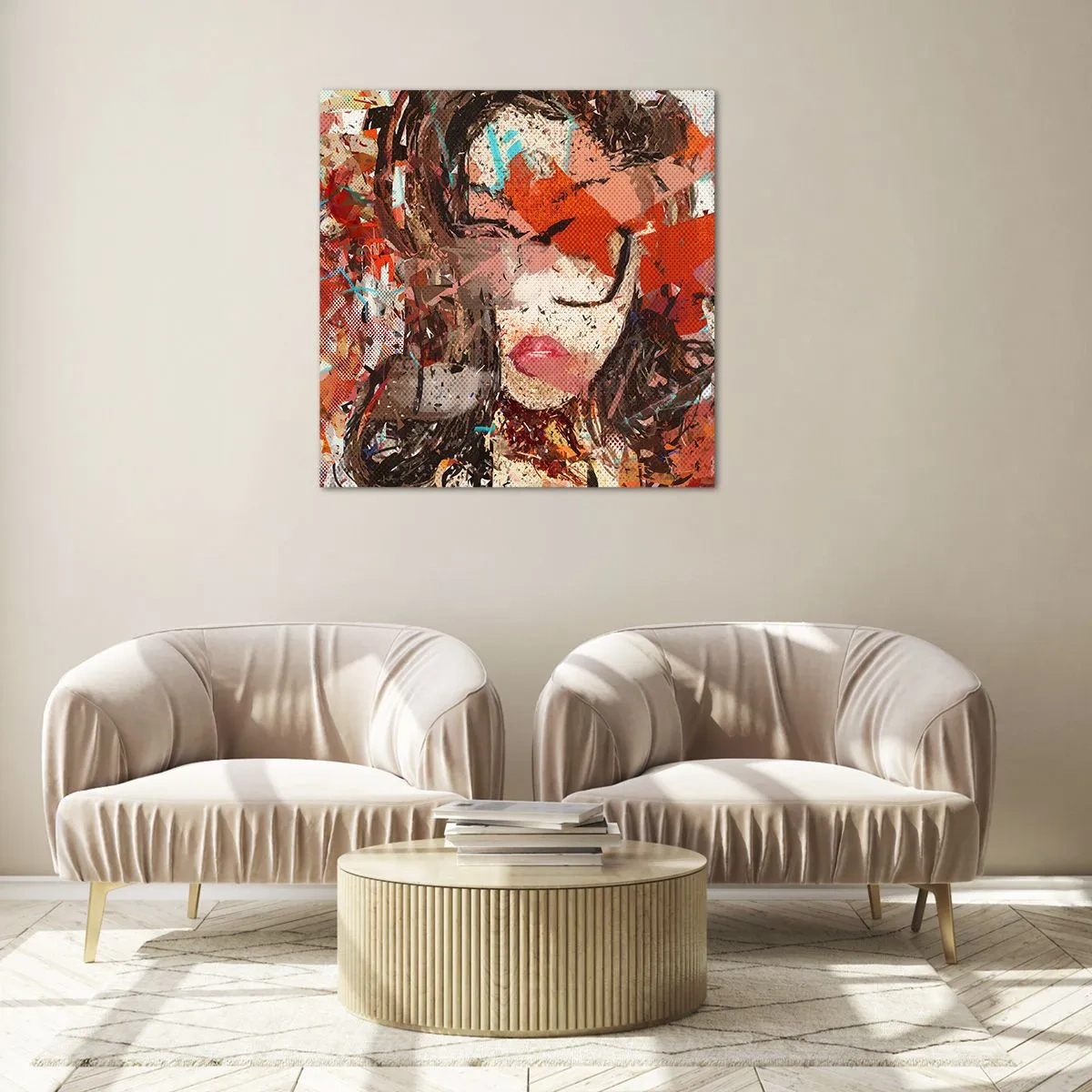 Obraz na szkle - Naprawdę, jaka jesteś, nie wie nikt - 70x70 cm