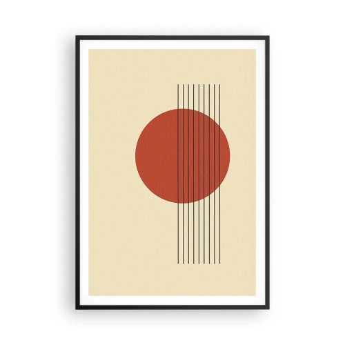Plakat w czarnej ramie - W koło i dalej - 70x100 cm