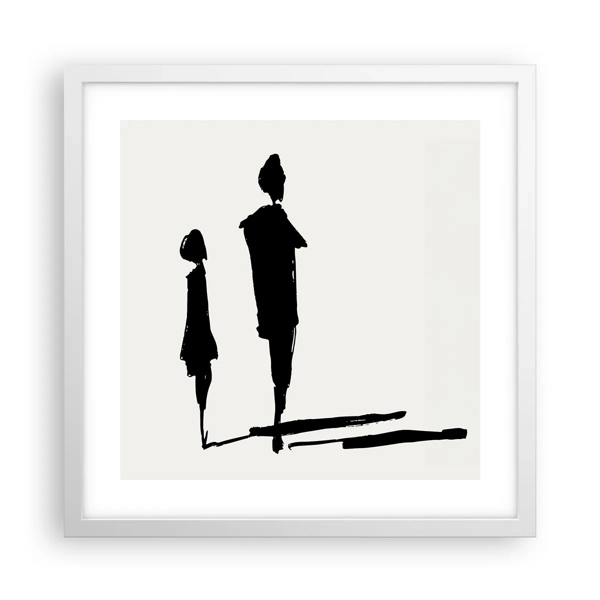 Plakat w białej ramie - Na pewno razem? - 40x40 cm