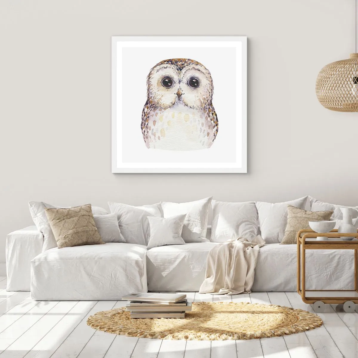 Plakat w białej ramie - Spójrz mi w oczy - 40x40 cm