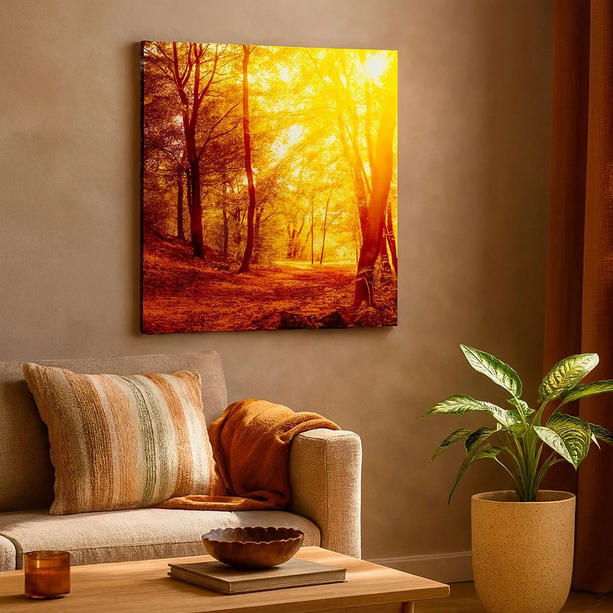 Obraz na płótnie - Ku złotej polanie - 30x30 cm