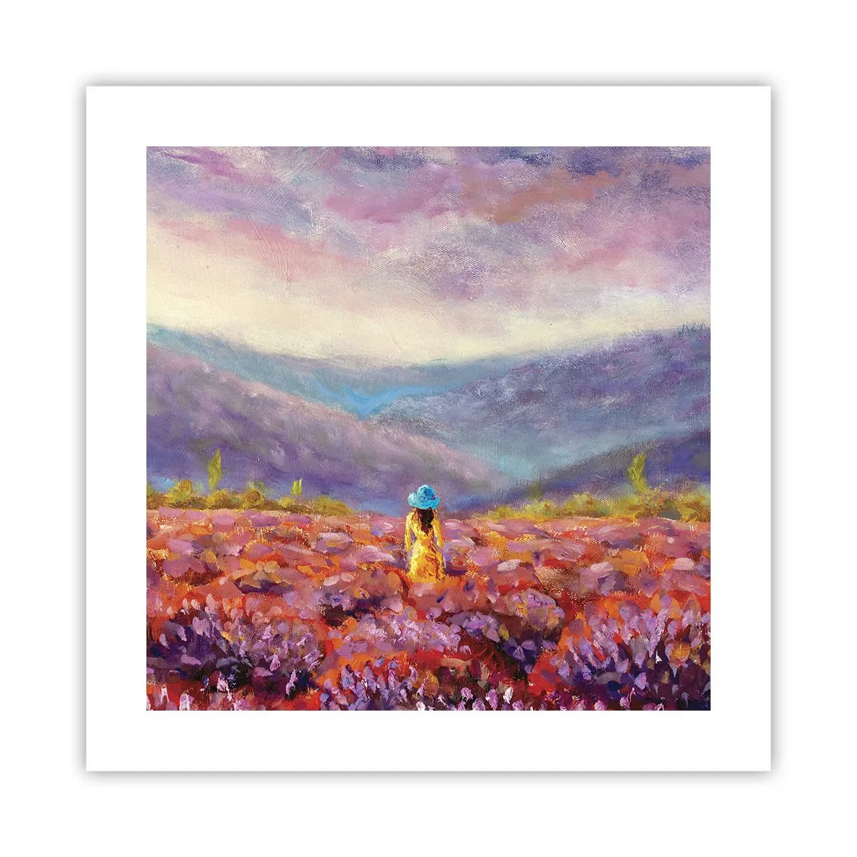 Plakat - W lawendowym świecie - 40x40 cm