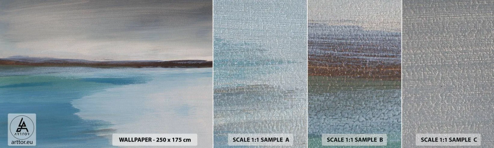 Fototapeta Próbka Premium Canvas - Pejzaż horyzontalny - Morze, Sztuka, Plaża - 100x30 cm