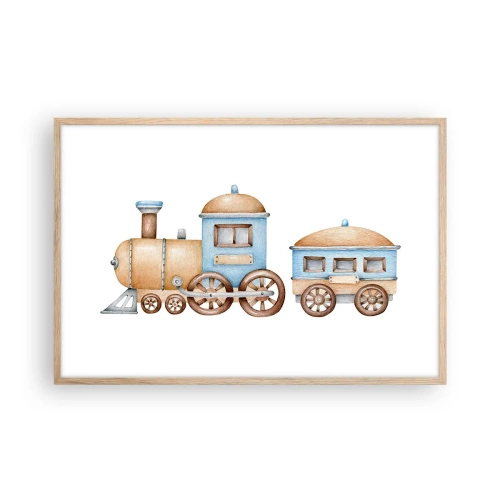 Plakat w ramie jasny dąb - Stoi na stacji... - 91x61 cm