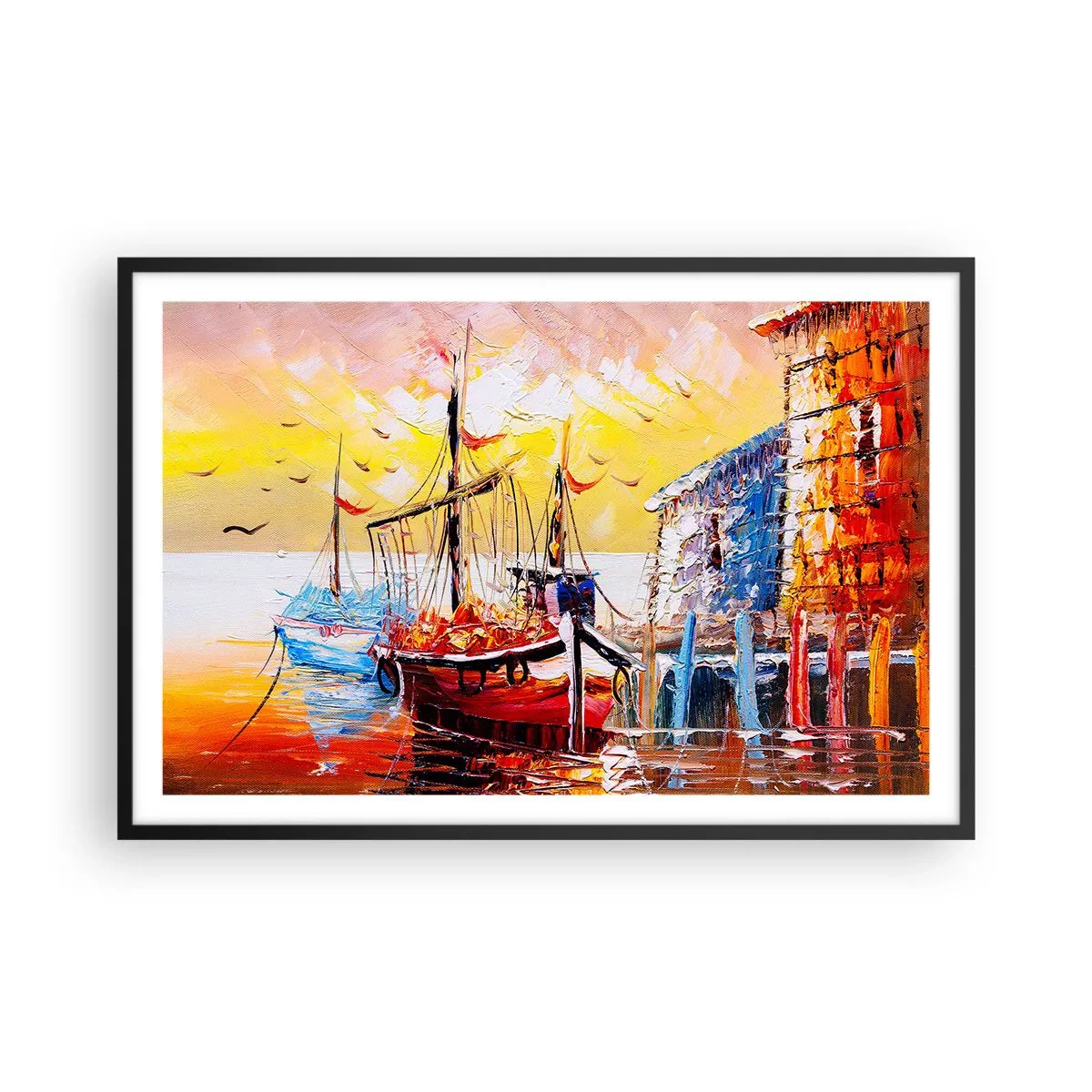 Plakat w czarnej ramie - Szczęśliwy powrót - 91x61 cm