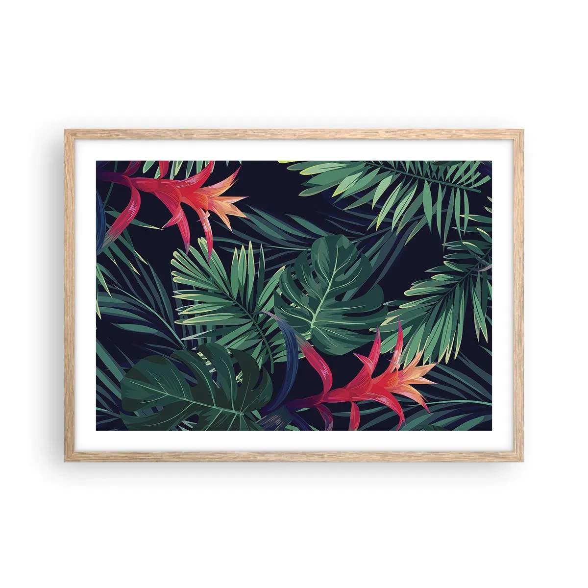 Plakat w ramie jasny dąb - Zapłonąć w zieleni - 70x50 cm